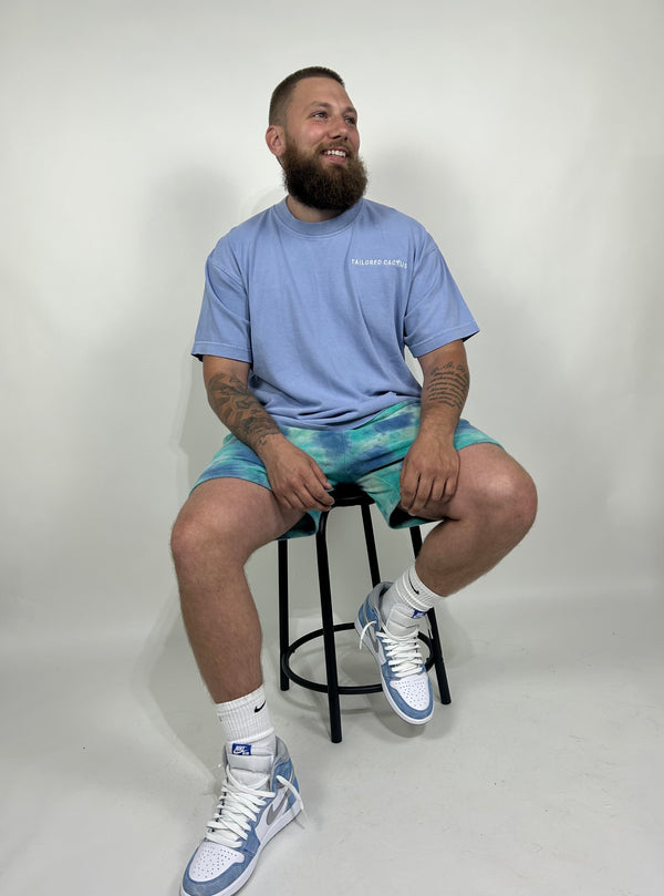 Tailored cactus man in purple pool ball shirt 