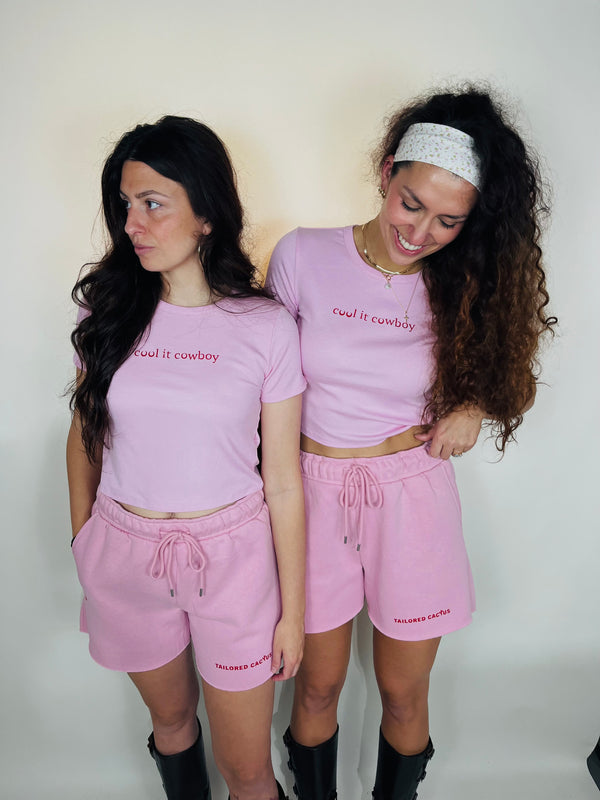 Tailored Cactus women in pink cool it cowboy t shirt 