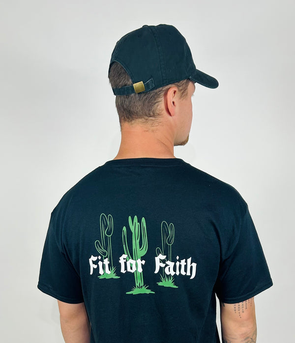 Tailored cactus man in black baseball hat 