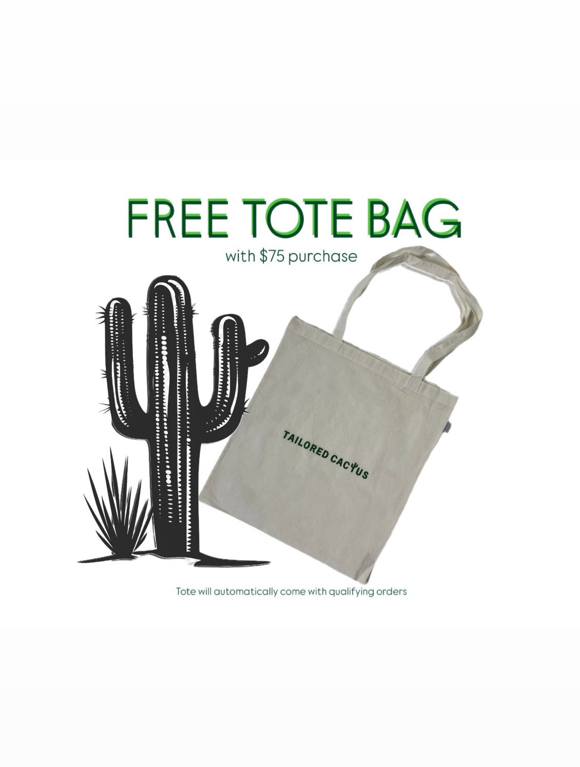 Free tailored cactus tote bag 