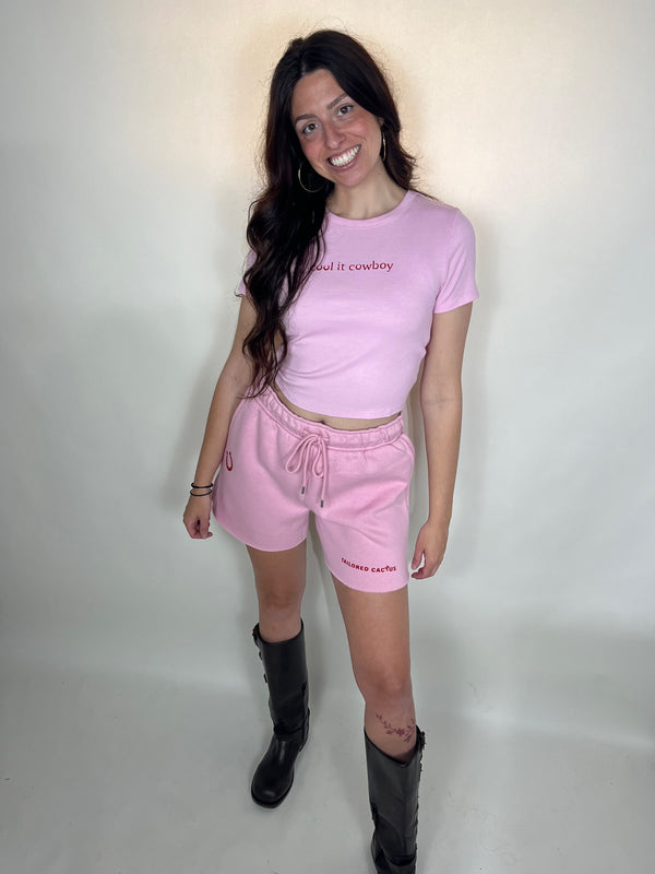 Tailored Cactus women in pink cool it cowboy t shirt