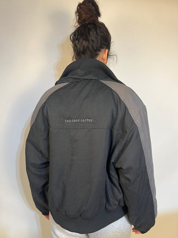 Two tone black and grey tailored cactus jacket