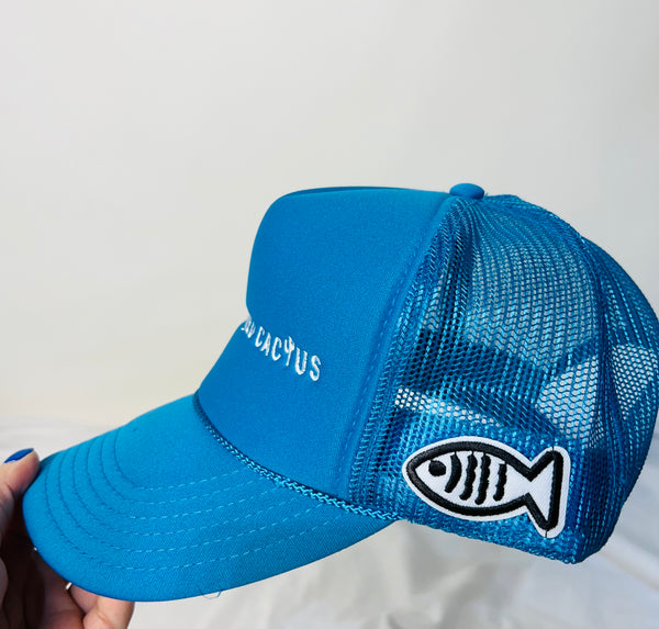 Tailored cactus hat with fish patch