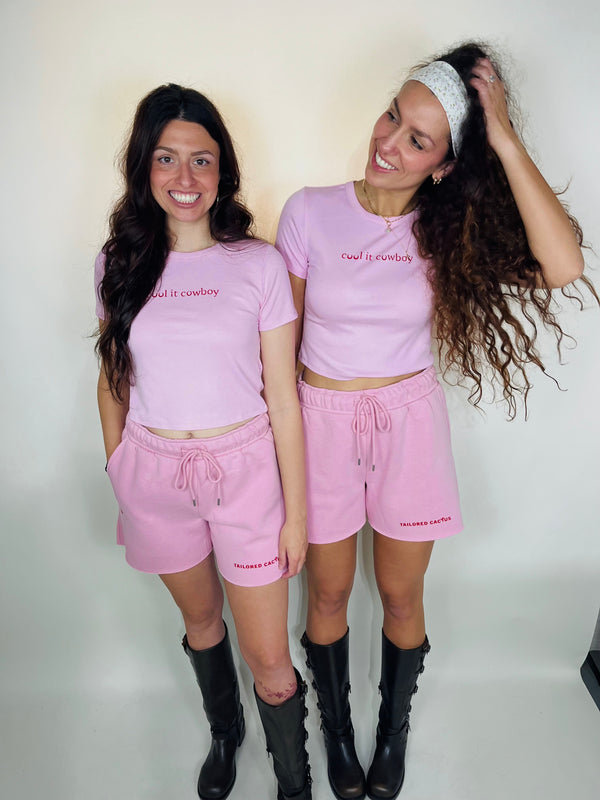 Tailored Cactus women in pink cool it cowboy t shirt