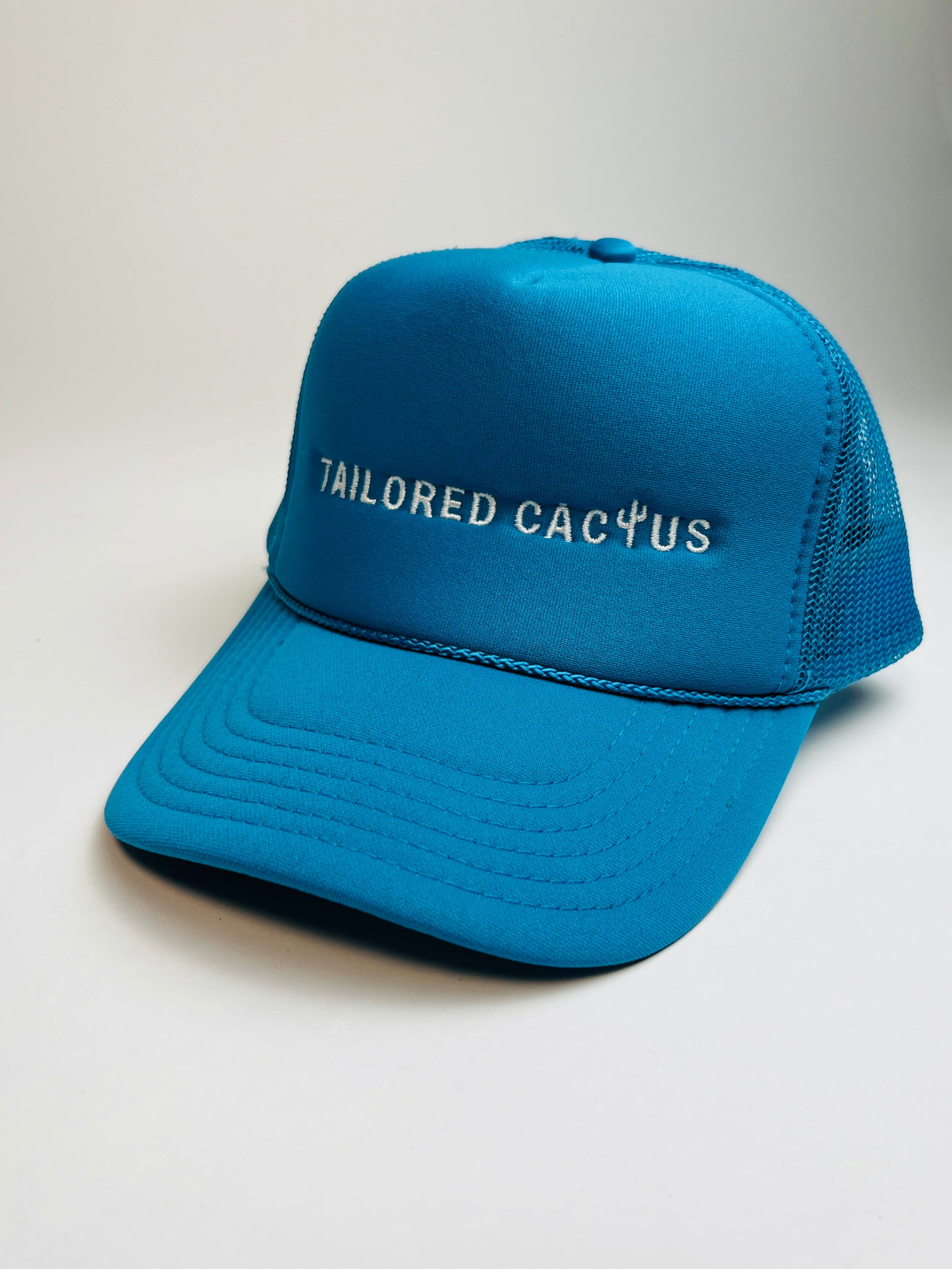 Tailored Cactus blue trucker hat