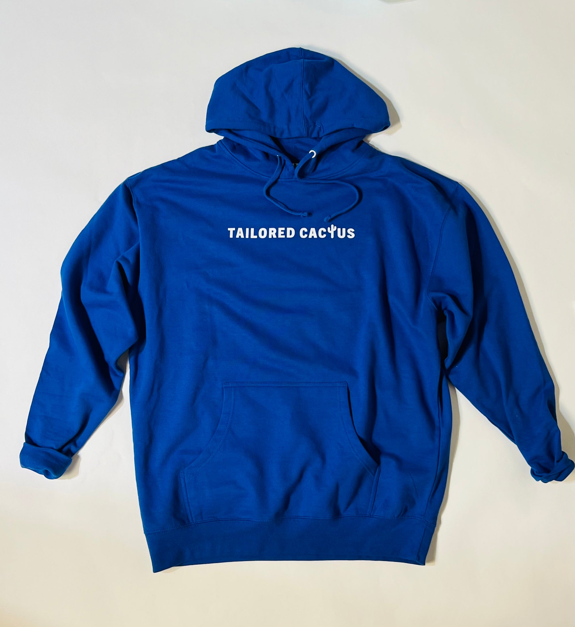 Tailored Cactus blue hoodie front